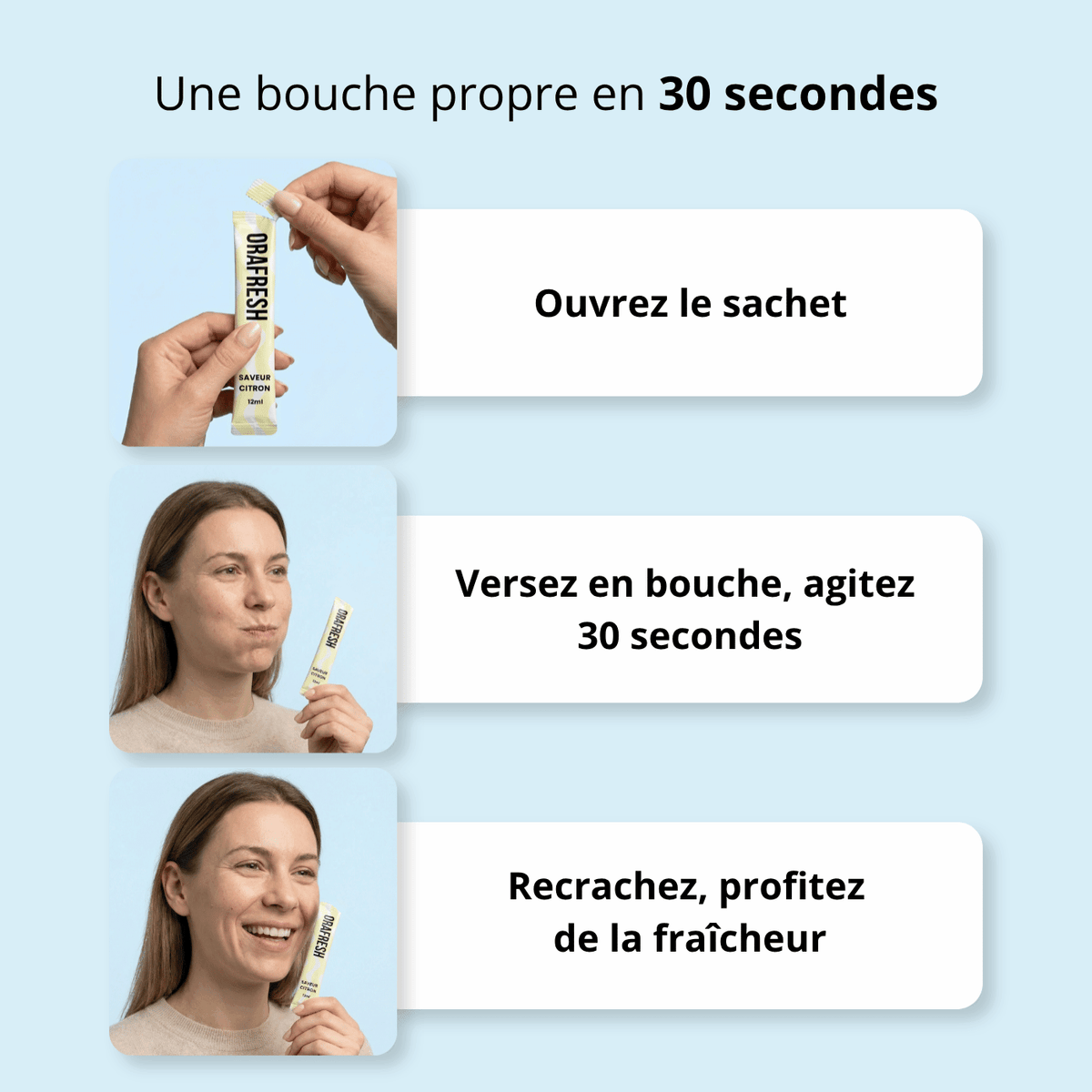 Le bain de bouche en sachet